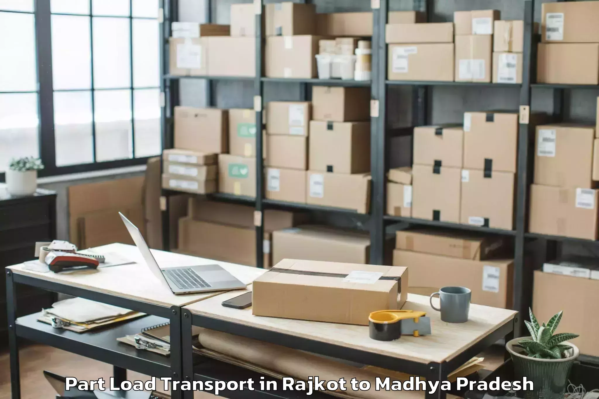 Reliable Rajkot to Rahatgarh Part Load Transport